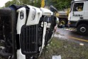 VU Gefahrgut LKW umgestuerzt A 4 Rich Koeln Hoehe AS Gummersbach P372